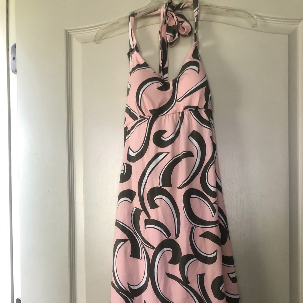 Tommy Bahama pink halter tie dress size S